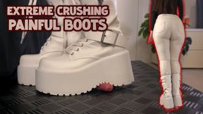 Domination in Platform Boots - Ball Crushing & Shoejob