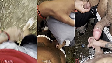 Orgia completa no matagal com 4 novinhos dotados no engenheiro