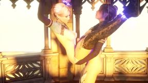Eralin & Meralin - Mages Use Forbidden Spell To Futa Fuck