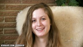 Nika's hairy pussy scene