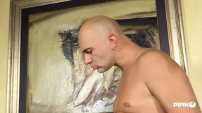 Tattooed blonde Tina Chanel gets double penetration from two cocks