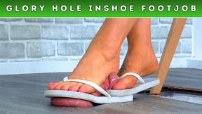 Flip Flop Glory Hole (246) - Balls Cam - Footjob Shoejob Cock Ball Trampling Crush Foot Fetish Unaware Cumshot Cum