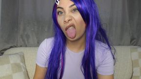 Indian stepsister hiccups masturbates and makes silly faces in cosplayer costume in 4k