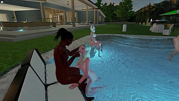 3DXChat-Two transsexuel Slut fucked by big cock