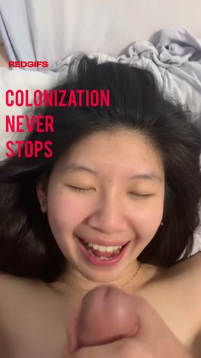 Asian teen gets a facial