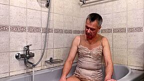 Influence Of Wet Nylon Pantyhose Gerbe For Simple Intention To Take A Shower - Michael Ernandes - Teaser Video