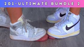 201. Pressing Your Cock & Balls Flat Under Plexiglass & Our Nike Jordans - Ultimate Bundle 2 - Trample Trampling CBT Ballbusting Trainers Crush FemDom
