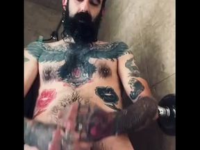 two Arms Enormous Salami Bathroom Jism