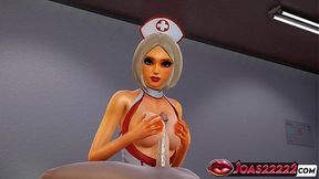 Sexy Nurse in Tight Dress 3D Hentai - Lingering Blowjobs & POV Titfucks Leading to Deep Throat Orgy