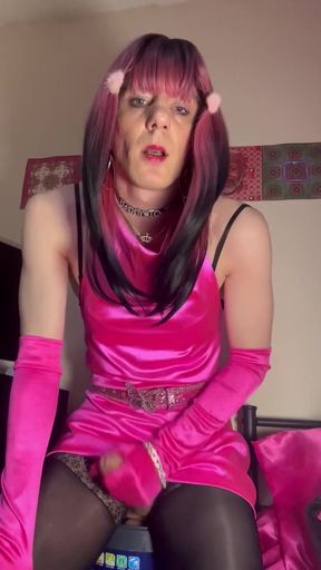 Jess Silk Rides Dildo