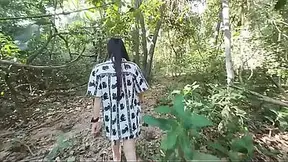 Cute Amateur Stunner Pisses and Gets DP'd in the Forest