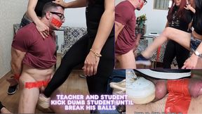 720p - Teacher and student kick dumb student until break his balls - Goddess Kiffa and Vitoria Vonteese- BALLBUSTING - FOOT DOMINATION - FEMALE DOMINATION - FEMDOM - CBT - BONDAGE - HUMILIATION - SNEAKERS -