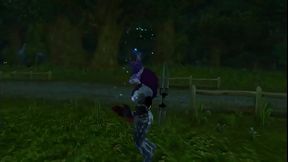 worgen futa works up a sweat for her fans two