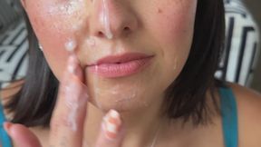 CUMSHOT ON MY PRETTY FACE