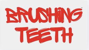 brushing in rubber glove