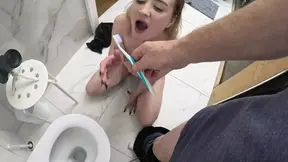 Daruma Rai Washing Teeth Wiyth My Cum and Piss