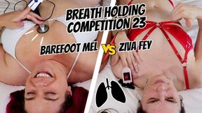 Ziva Fey - Breath Holding Competition 23 With Barefoot Mel