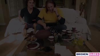 Stepbro's Touchdown Tussle: Jill Kassidy's NFL-sized Blowjob
