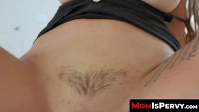 Tattooed MILF Alexis Zara′s pussy filled with cum by stepson