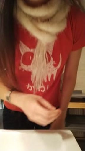 OMG- Fingering my tight pussy in a restaurant#Quick Orgasm