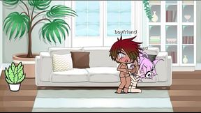 Gacha girlfriend sucks off boyfriend