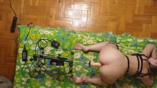 Slave slut have sex at home with a fuck machine hot girl Anastasia Mistress