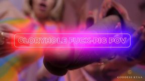 Gloryhole Fuck-Pig POV Cocksucker Training with Goddess Kyaa - 1080p MP4