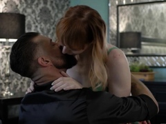 Redhead TS babe Lianna Lawson rimjob and analed by her lover