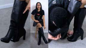 eRica finds out her new man doesn’t have any money and orders him to worship her boots