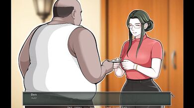 Step mom teaches teen anime sex games in hentai gameplay