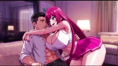 Stepdaughter rides stepdad’s thick cock while mom’s out loud moaning anal creampie