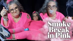 Smoke Break in Pink: OctoGoddess Smoking in Pink Leggings, Sweater, Socks Ignore POV 1080 Version