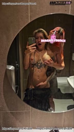 Lesbian exhib: two amateur alt lesbians show off in the toilets of the mac do x REAGANFRENCHOFF