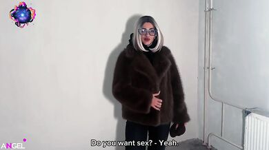 Her fur coat hides the rich bitch getting fucked rough by the foreman
