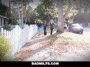 BadMILFS - Hot MILF Shares Stepson With BFFS