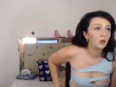 Amateur striptease and Solo masturbation