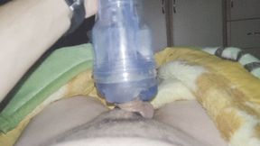 HUGE UNCUT COCK WITH FLESHLIGHT TOY HUGE CUMSHOT