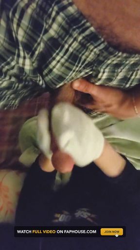 Sexy Little White Ankle Sockjob Sock Handjob