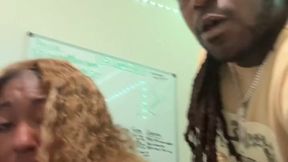 College dorm goons and stepdad get a close-up view of big black cock