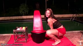 ”Stunning trans squeezes juice & load of cum out of shecock”