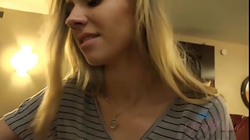 Not only that Rachel James got fucked, her soaking wet pussy ended up properly creampied
