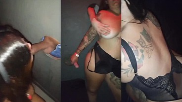 Ruiva casada vai na balada e fode com vários machos só não comeu quem não quis