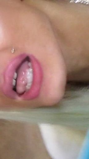 Bambii Mercedes Is Actually Slurping the Cum From a Plate