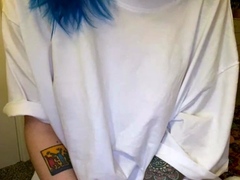 Emo teen Becka solo webcam masturbation