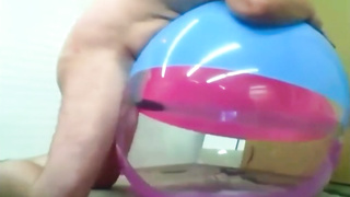 Big inflatable beach ball fuck cum inside 2