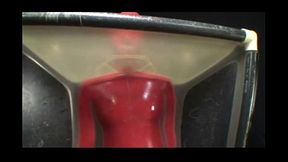 Asian amateur in a latex catsuit enjoys some fun solo playtime