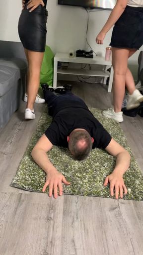 Trainer trampling with Queen Saff