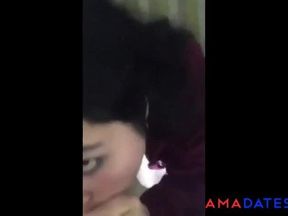 College girl blows cock and gets a huge load on her face