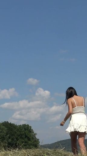 No Panties No Bra Girls Play Volleyball Outdoors in the Wild to show Boobs and Pussy on a Summer Day   Clip 2