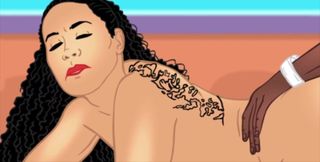Tattoo Bubble Butt Latina Gets Her Phat Ass Slammed by BBC Cartoon Parody